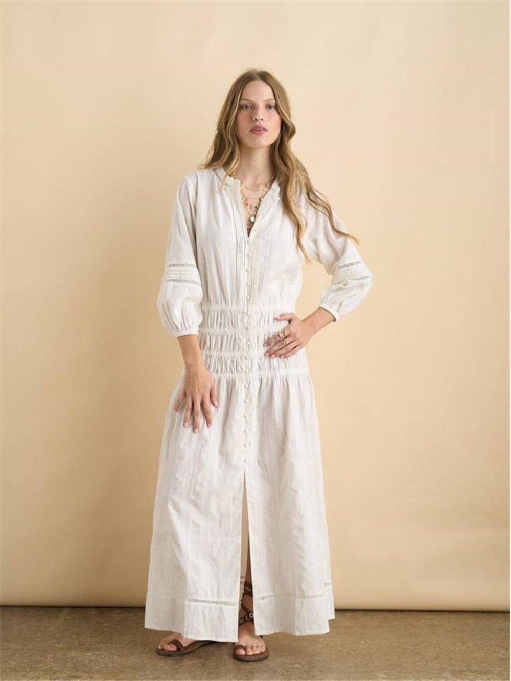 NEW - SONMER Uma Dress White, Bohemian, Boho, Summer Casual Maxi Dress
